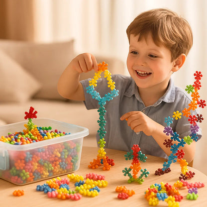 Creative Montessori Snowflake Building Blocks