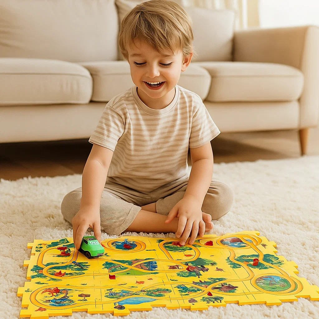 Puzzle Track Building Block Race