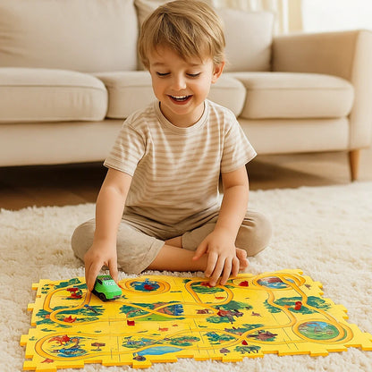 Puzzle Track Building Block Race
