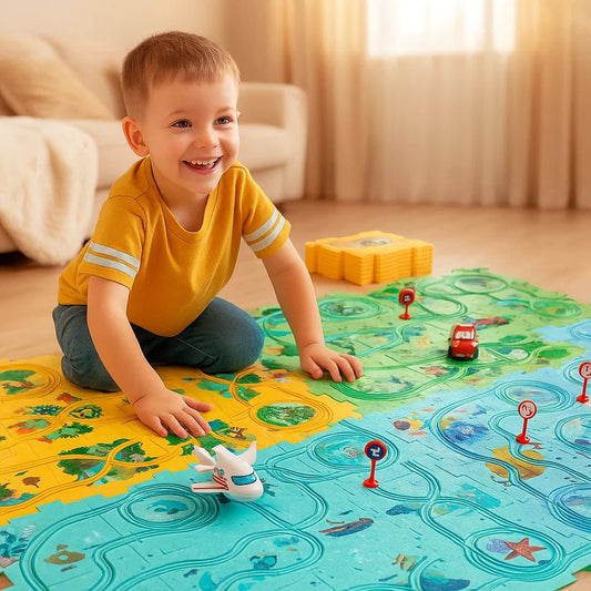 Puzzle Track Building Block Race