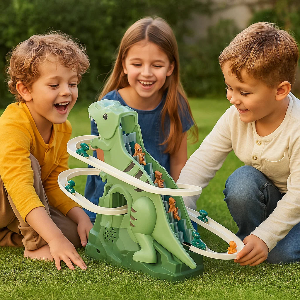 Dino Slide Roller Coaster Fun