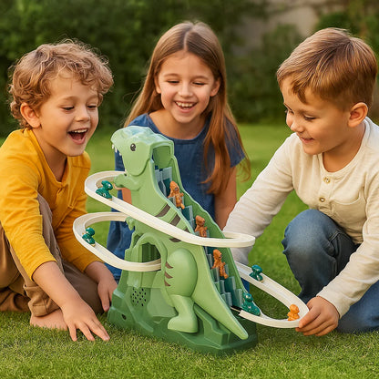 Dino Slide Roller Coaster Fun