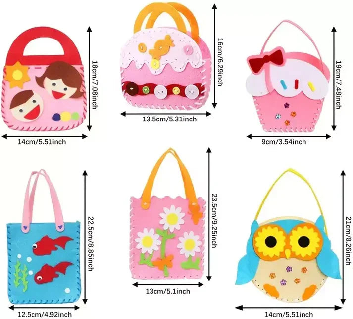 Safe Felt Bag Sewing Kit for Kids