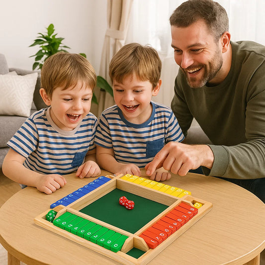 Shut The Box Family Flip Game – 4 Player Set