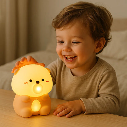 Adorable Bubble-Blowing Otter Silicone Night Lamp