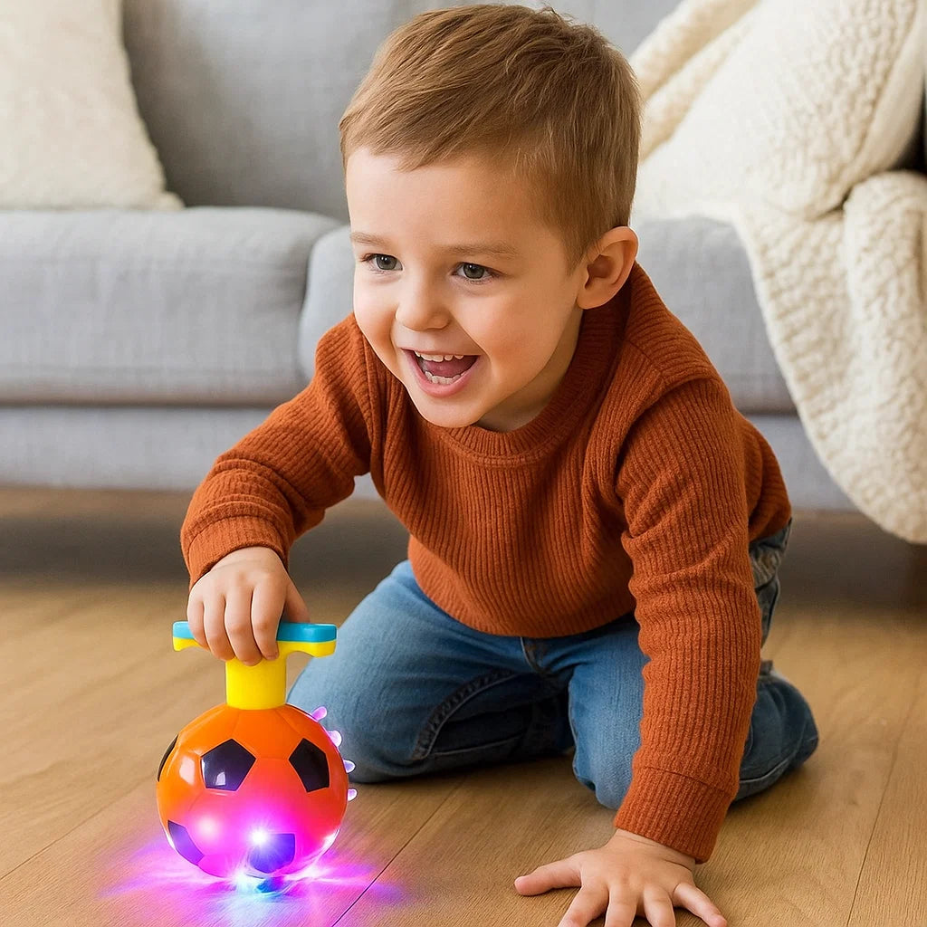 Luminous LED Football Spinning Top Toy
