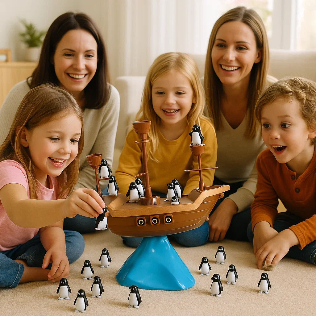 Penguin Pirate Ship Balance Game