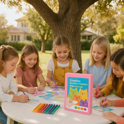 Creative Rainbow Colours Wipe Art Set