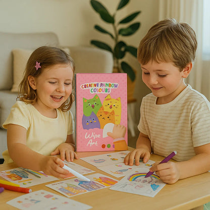 Creative Rainbow Colours Wipe Art Set