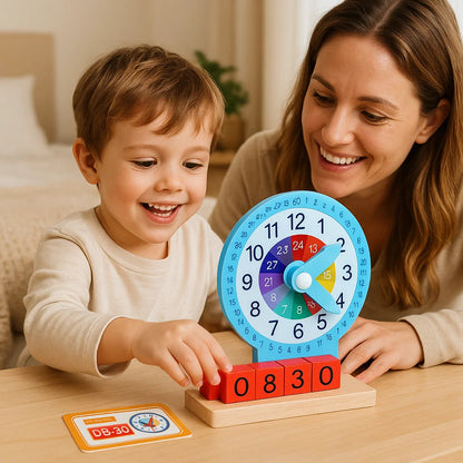 Educational Montessori Clock & Time Learning Toy
