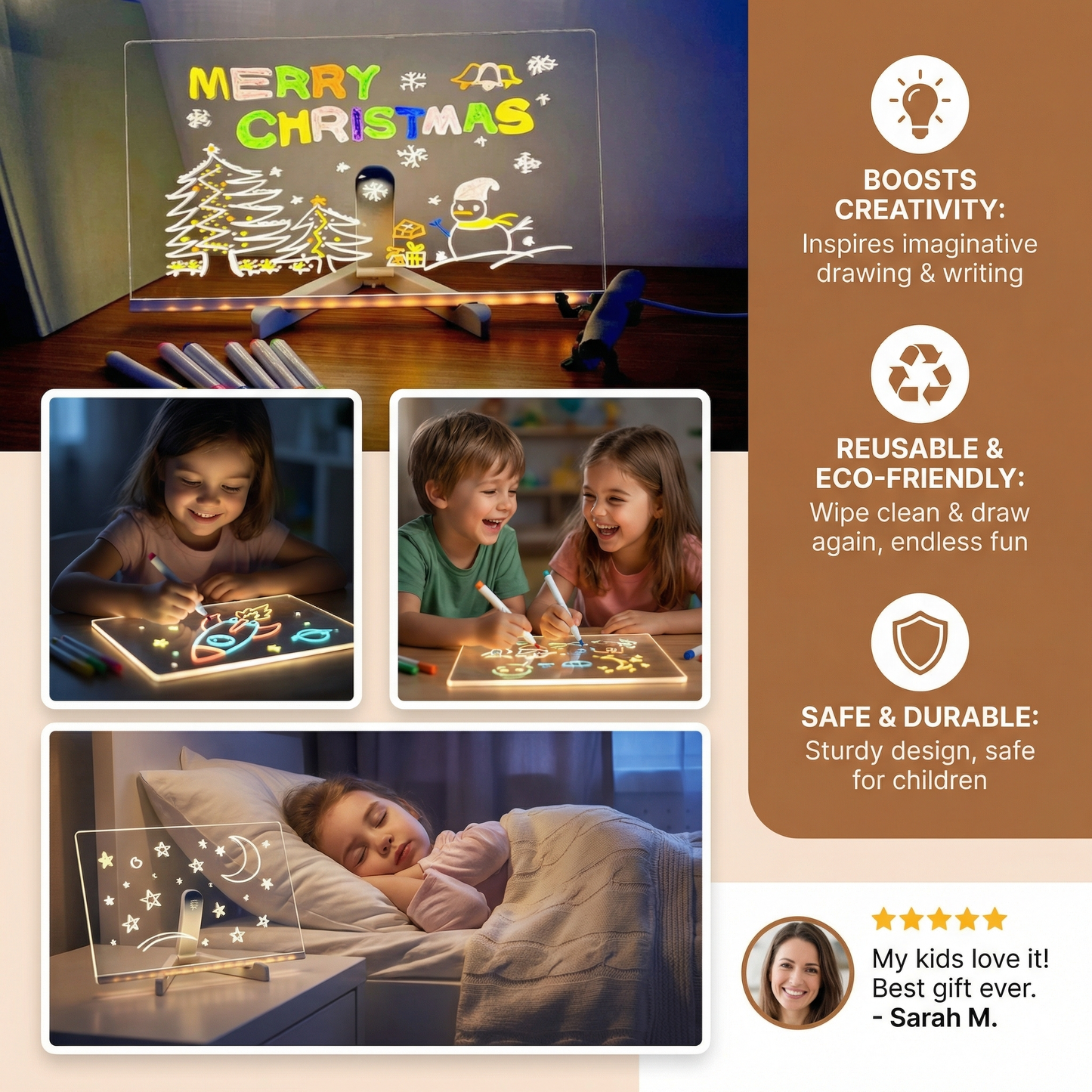 Luminous Led Drawing Board For Children