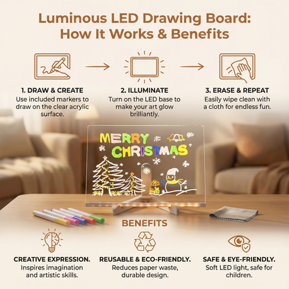 Luminous Led Drawing Board For Children