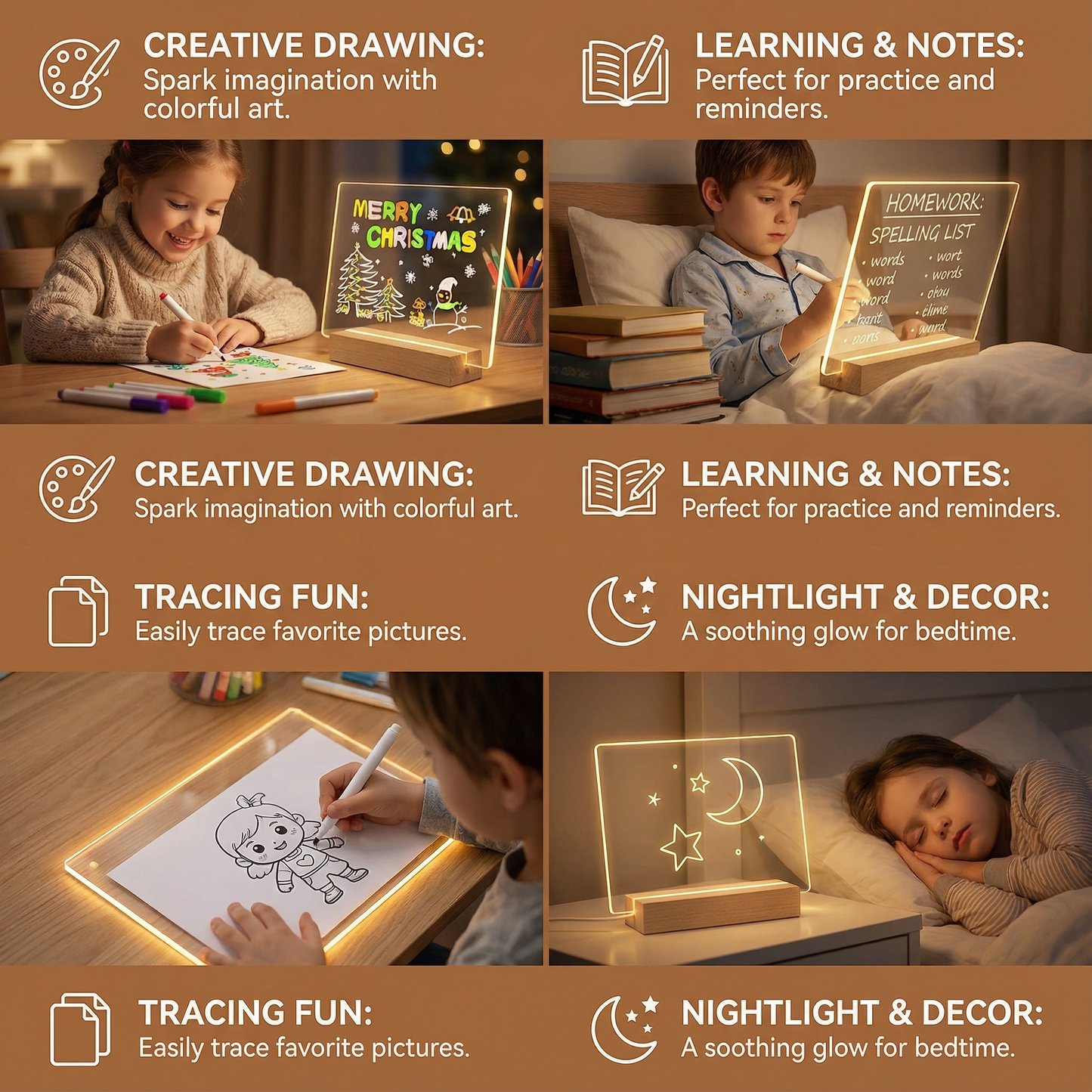 Luminous Led Drawing Board For Children