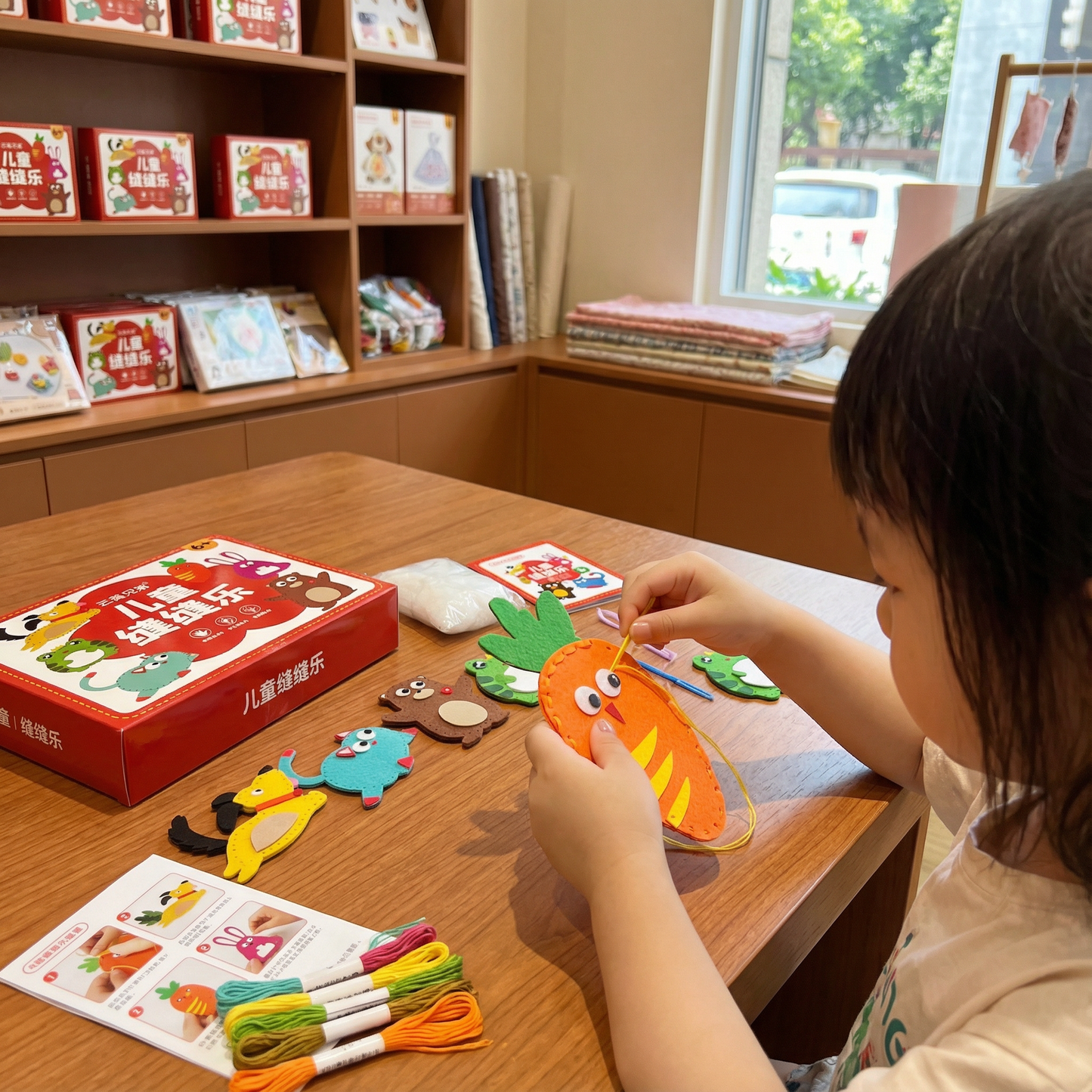 Safe Felt Animal Set for DIY Sewing