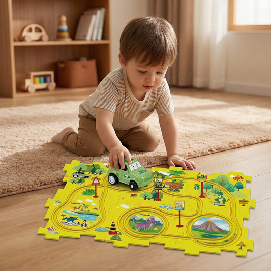 Puzzle Track Building Block Race