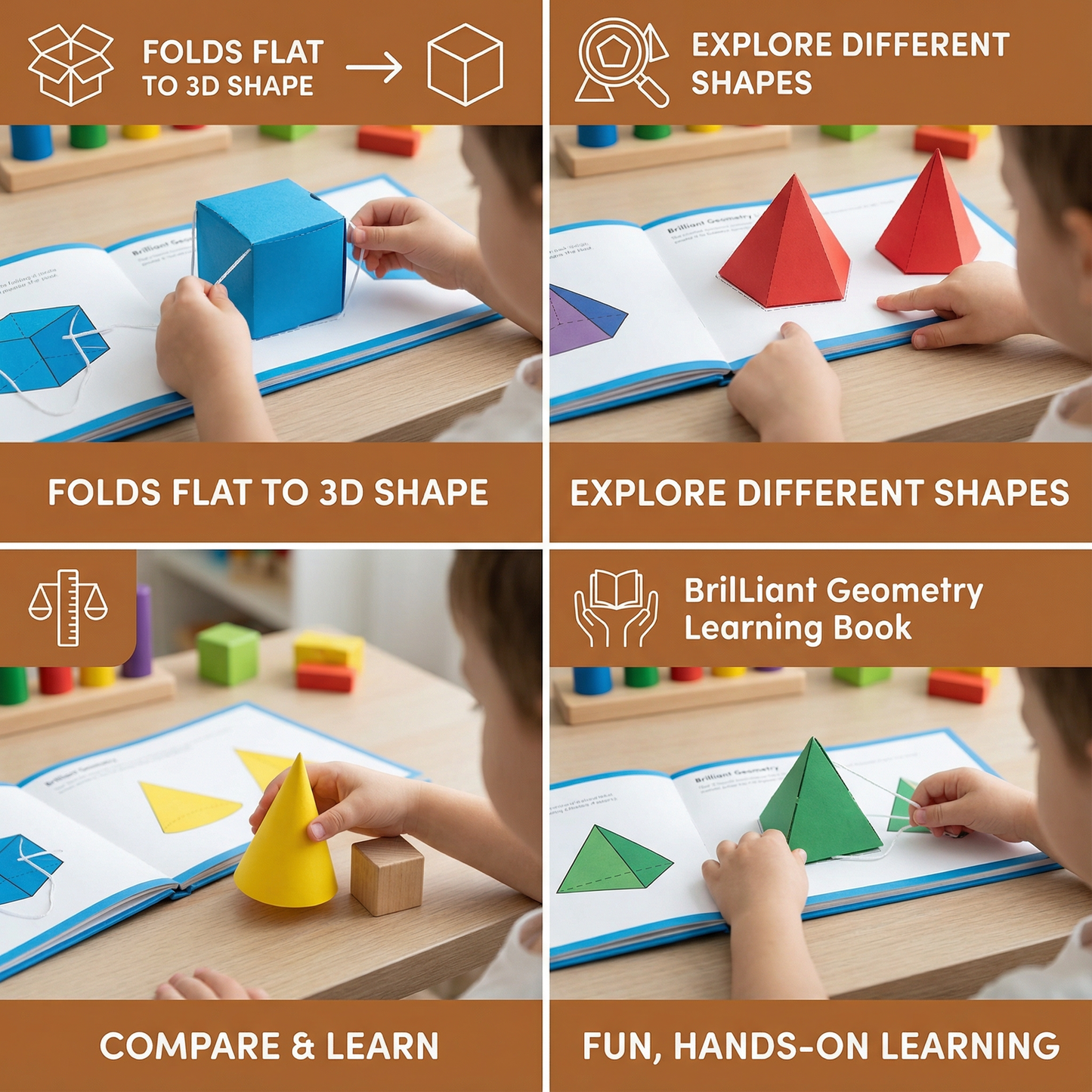 Brilliant Geometry Learning Book for Kids
