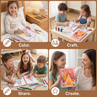 Princess Coloring and Craft Book