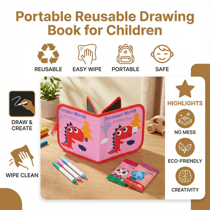 Portable Reusable Drawing Book for Children