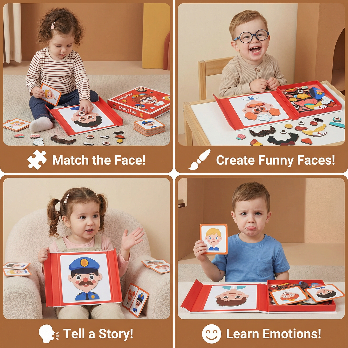 Educational Facial Expression Learning Puzzle for Kids