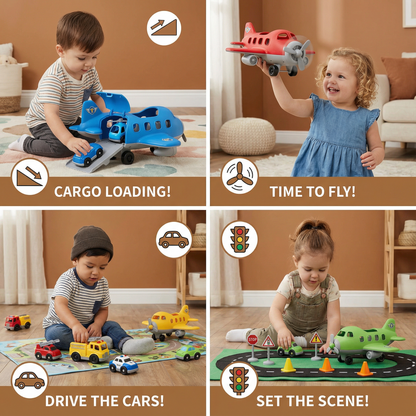 Airplane & Vehicle Play Set