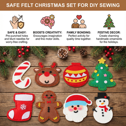 Safe Felt Christmas Set for DIY Sewing