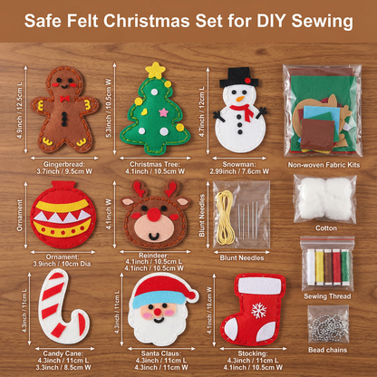 Safe Felt Christmas Set for DIY Sewing