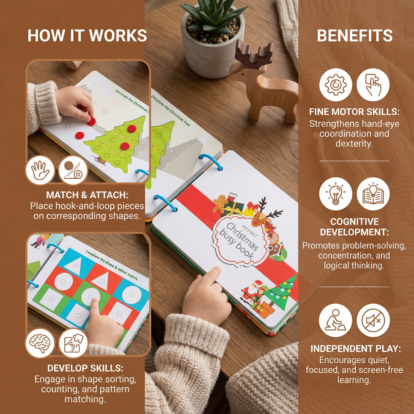 Educational Montessori Christmas Story Book