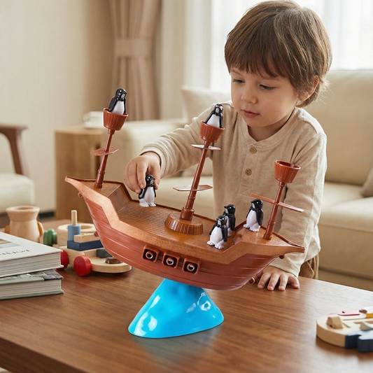 Penguin Pirate Ship Balance Game