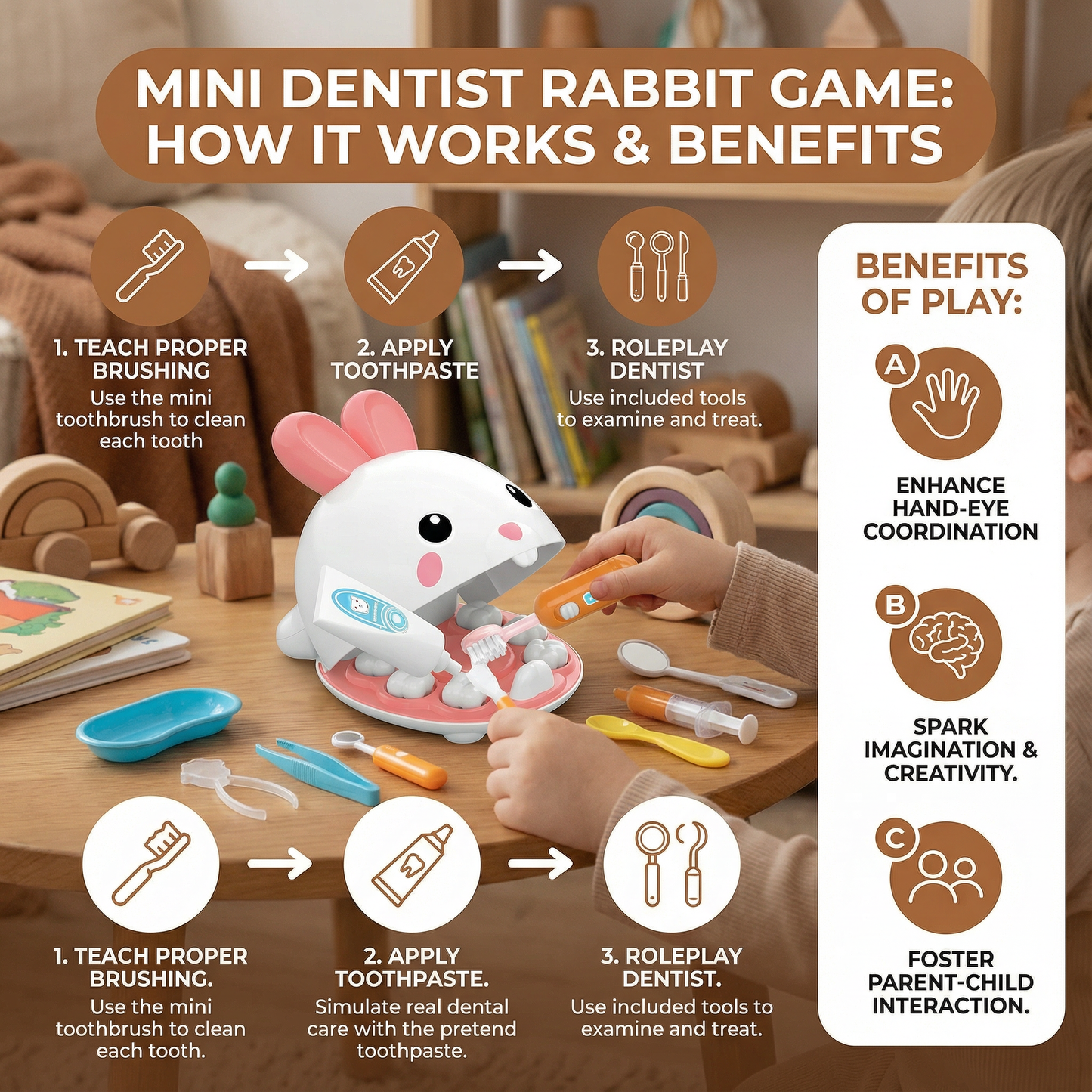 Mini Dentist Rabbit Game