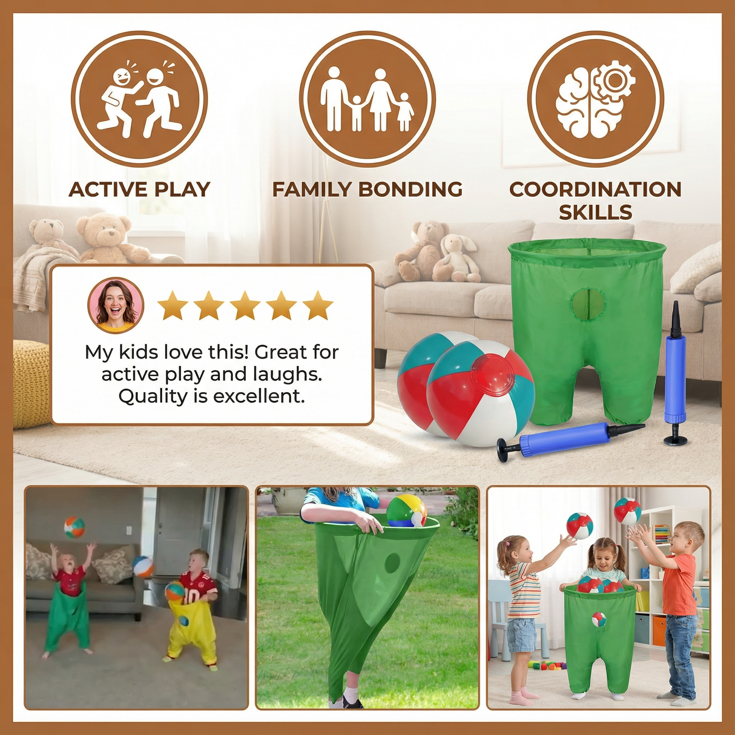 Clown Pants Catch Ball Family Game