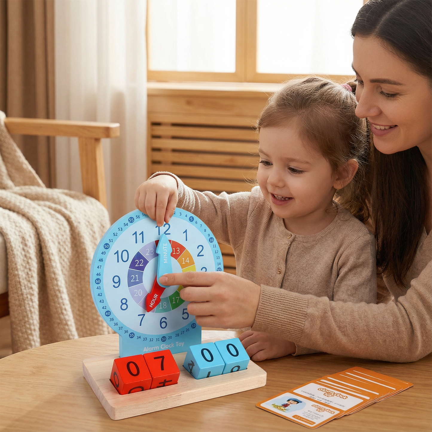 Educational Montessori Clock & Time Learning Toy