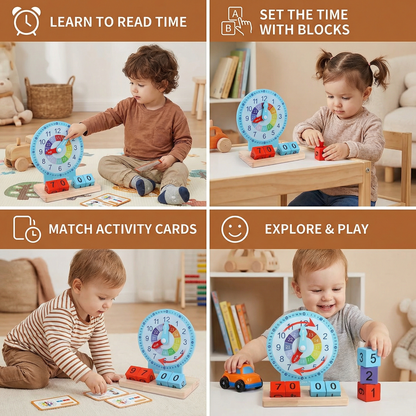 Educational Montessori Clock & Time Learning Toy